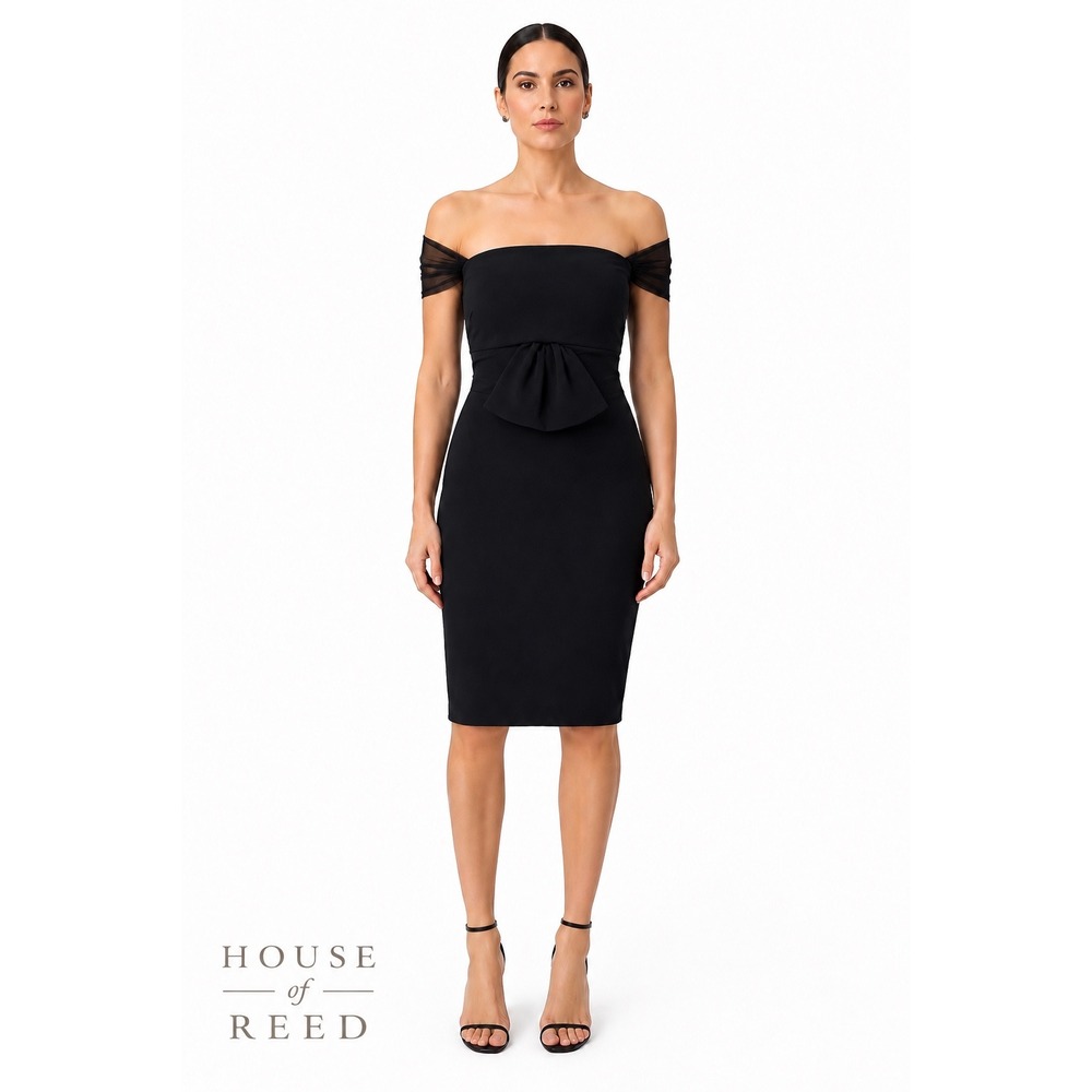 Chiara Boni La Petite‎ Robe Asymmetrical Cocktail Dress Size 8 Black Formal